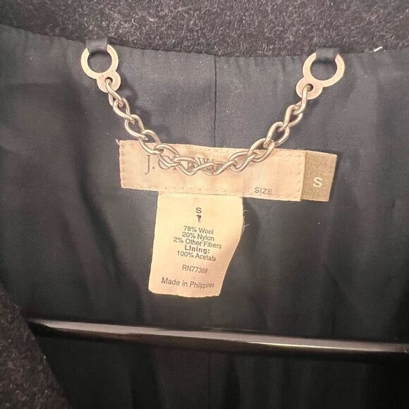 J. Crew Grey Wool Collared Button Down & Belted Dress Coat - Picture 2 of 11